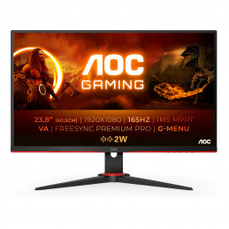 AOC 24G2SAE BK écran plat de PC 60,5 cm (23.8") 1920 x 1080 pixels Full HD Noir, Rouge