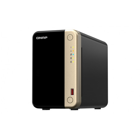 QNAP TS-264 NAS Tower Ethernet LAN Noir, Or N5095