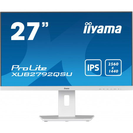 iiyama ProLite XUB2792QSU-W5 écran plat de PC 68,6 cm (27") 2560 x 1440 pixels Wide Quad HD LED Blanc